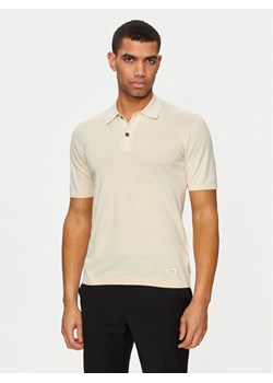 Calvin Klein Polo K10K113053 Beżowy Regular Fit ze sklepu MODIVO w kategorii T-shirty męskie - zdjęcie 181129070