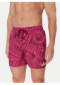 adidas Szorty kąpielowe FARM 3-Stripes JG3599 Różowy Regular Fit ze sklepu MODIVO w kategorii Kąpielówki - zdjęcie 181129131