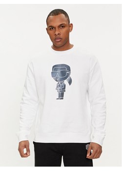 KARL LAGERFELD Bluza 705428 542941 Biały Regular Fit ze sklepu MODIVO w kategorii Bluzy męskie - zdjęcie 181129362