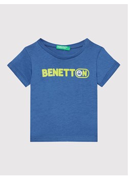 United Colors Of Benetton T-Shirt 3I1XG102N Niebieski Regular Fit ze sklepu MODIVO w kategorii Koszulki niemowlęce - zdjęcie 181129411