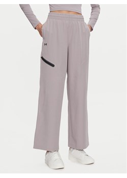 Under Armour Spodnie materiałowe Unstoppable 1388857 Szary Wide Leg ze sklepu MODIVO w kategorii Spodnie damskie - zdjęcie 181129553