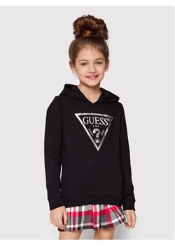 Guess Bluza J83Q14 KAUG0 Czarny Regular Fit ze sklepu MODIVO w kategorii Bluzy dziewczęce - zdjęcie 181129602