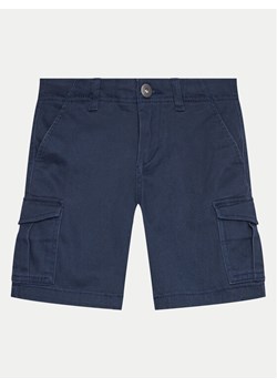 Jack&Jones Junior Szorty materiałowe 12182856 Granatowy Cargo Fit ze sklepu MODIVO w kategorii Spodenki chłopięce - zdjęcie 181130104