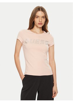 Guess T-Shirt V4BI16 KCIV1 Różowy Regular Fit ze sklepu MODIVO w kategorii Bluzki damskie - zdjęcie 181130193