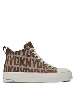 DKNY Trampki Yaser K1491518 Beżowy ze sklepu MODIVO w kategorii Trampki damskie - zdjęcie 181130252