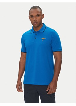 Aeronautica Militare Polo 251PO1308P82 Niebieski Regular Fit - id: 0000305409935 - marki Aeronautica Militare - 181130534 Aeronautica Militare Polo 251PO1308P82 Niebieski Regular Fit ze sklepu MODIVO w kategorii T-shirty męskie - zdjęcie 181130534