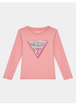Guess Bluzka K4RI30 K6YW1 Różowy Regular Fit ze sklepu MODIVO w kategorii Bluzki dziewczęce - zdjęcie 181130633