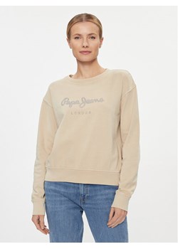 Pepe Jeans Bluza Harley PL581402 Beżowy Regular Fit ze sklepu MODIVO w kategorii Bluzy damskie - zdjęcie 181130684
