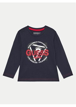 Guess Bluzka N4BI03 I3Z14 Granatowy Regular Fit ze sklepu MODIVO w kategorii Bluzki dziewczęce - zdjęcie 181130771
