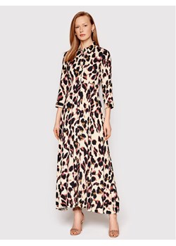YAS Sukienka koszulowa Savanna 26022663 Beżowy Regular Fit ze sklepu MODIVO w kategorii Sukienki - zdjęcie 181130791