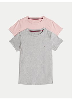Tommy Hilfiger Komplet 2 t-shirtów UG0UG00307 Kolorowy Regular Fit ze sklepu MODIVO w kategorii Bluzki dziewczęce - zdjęcie 181131040