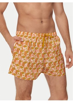 adidas Szorty kąpielowe FARM Rio 3-Stripes CLX IR6199 Żółty Regular Fit ze sklepu MODIVO w kategorii Kąpielówki - zdjęcie 181131074