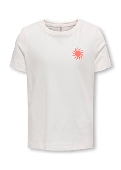 Kids ONLY T-Shirt Happy Life 15340140 Biały Regular Fit ze sklepu MODIVO w kategorii T-shirty chłopięce - zdjęcie 181131164