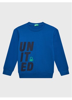United Colors Of Benetton Bluza 3JLXC107Q Niebieski Regular Fit ze sklepu MODIVO w kategorii Bluzy chłopięce - zdjęcie 181131254