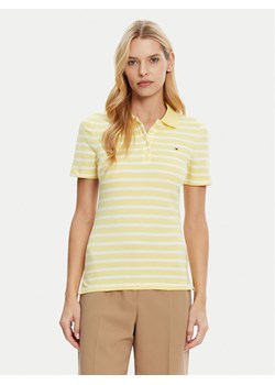 Tommy Hilfiger Polo 1985 WW0WW43225 Żółty Slim Fit ze sklepu MODIVO w kategorii Bluzki damskie - zdjęcie 181131263