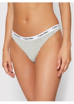Calvin Klein Underwear Stringi 0000D1617E Szary ze sklepu MODIVO w kategorii Majtki damskie - zdjęcie 181131272