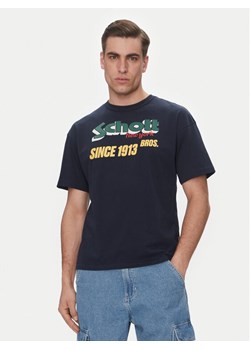 SCHOTT N.Y.C. T-Shirt TSTRAVIS Granatowy Regular Fit ze sklepu MODIVO w kategorii T-shirty męskie - zdjęcie 181131433