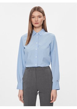 Tommy Hilfiger Koszula Essential WW0WW40543 Błękitny Regular Fit ze sklepu MODIVO w kategorii Koszule damskie - zdjęcie 181131770