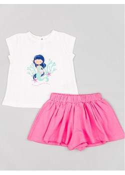 Zippy Komplet t-shirt i spodenki ZBGAP0602 23001 Różowy Regular Fit ze sklepu MODIVO w kategorii Komplety dziewczęce - zdjęcie 181131782