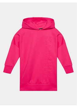 Karl Lagerfeld Kids Sukienka dzianinowa Z12247 S Różowy Regular Fit ze sklepu MODIVO w kategorii Sukienki dziewczęce - zdjęcie 181131832