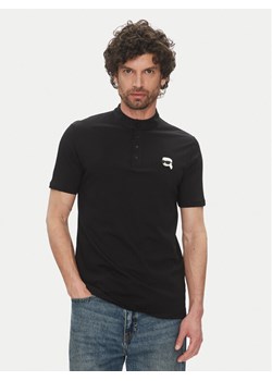 KARL LAGERFELD Polo 745023 552224 Czarny Regular Fit ze sklepu MODIVO w kategorii T-shirty męskie - zdjęcie 181132012