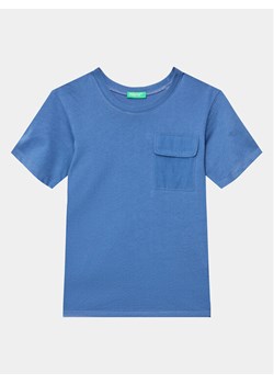 United Colors Of Benetton T-Shirt 3096G1097 Niebieski Regular Fit ze sklepu MODIVO w kategorii T-shirty chłopięce - zdjęcie 181132584