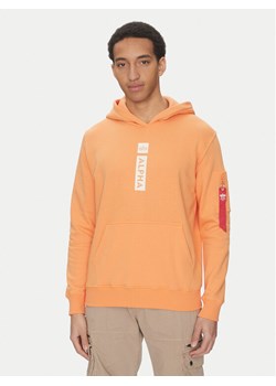 Alpha Industries Bluza Puff Print 146338 Pomarańczowy Regular Fit ze sklepu MODIVO w kategorii Bluzy męskie - zdjęcie 181132811