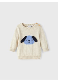 NAME IT Sweter 13207111 Beżowy Regular Fit ze sklepu MODIVO w kategorii Bluzy i swetry - zdjęcie 181133594