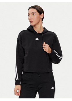 adidas Bluza Future Icons 3-Stripes IP1533 Czarny Loose Fit ze sklepu MODIVO w kategorii Bluzy damskie - zdjęcie 181133630