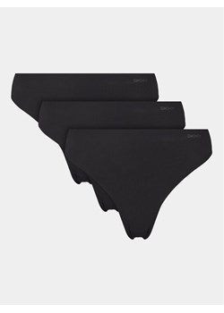 DKNY Komplet 3 par stringów DK5026BP3 Czarny ze sklepu MODIVO w kategorii Majtki damskie - zdjęcie 181133651