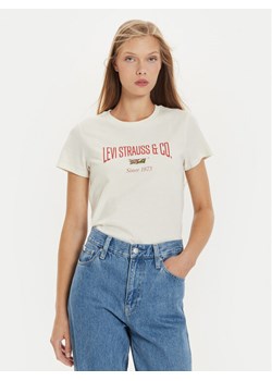 Levi's® T-Shirt The Perfect 17369-2805 Écru Standard Fit ze sklepu MODIVO w kategorii Bluzki damskie - zdjęcie 181133952