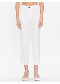 Marella Spodnie materiałowe Livorno 2331311832 Biały Slim Fit ze sklepu MODIVO w kategorii Spodnie damskie - zdjęcie 181133991