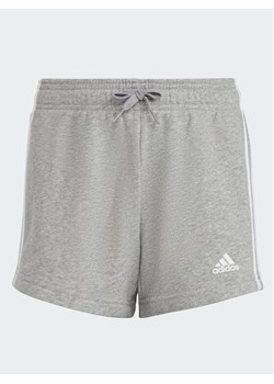 adidas Szorty sportowe Essentials 3-Stripes Shorts IC3632 Szary Regular Fit ze sklepu MODIVO w kategorii Spodenki chłopięce - zdjęcie 181134040
