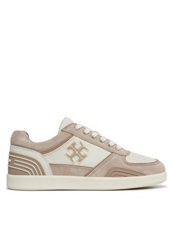 Tory Burch Sneakersy Clover Court 155626 Beżowy ze sklepu MODIVO w kategorii Buty sportowe damskie - zdjęcie 181134041