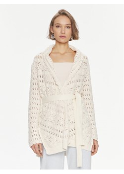 TWINSET Kardigan 241TP3501 Beżowy Regular Fit ze sklepu MODIVO w kategorii Swetry damskie - zdjęcie 181134184