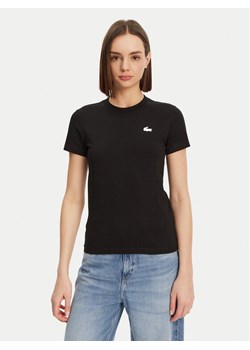 Lacoste T-Shirt TF9246 Czarny Slim Fit ze sklepu MODIVO w kategorii Bluzki damskie - zdjęcie 181134204