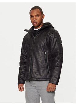 EA7 Emporio Armani Kurtka z imitacji skóry 6DPBA5 PN54Z 1200 Czarny Regular Fit ze sklepu MODIVO w kategorii Kurtki męskie - zdjęcie 181134254