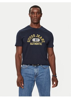 Guess T-Shirt M4BI74 K8HM0 Granatowy Slim Fit ze sklepu MODIVO w kategorii T-shirty męskie - zdjęcie 181134341
