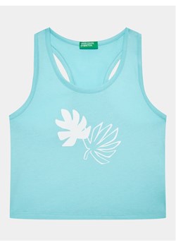 United Colors Of Benetton Top 3096CH013 Niebieski Regular Fit ze sklepu MODIVO w kategorii Bluzki dziewczęce - zdjęcie 181134492