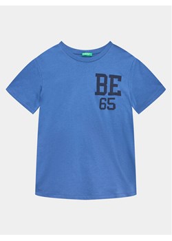 United Colors Of Benetton T-Shirt 3I1XC10BI Niebieski Regular Fit - id: 0000302078738 - marki United Colors Of Benetton - 181134702 United Colors Of Benetton T-Shirt 3I1XC10BI Niebieski Regular Fit ze sklepu MODIVO w kategorii T-shirty chłopięce - zdjęcie 181134702