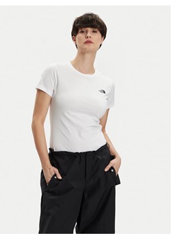 The North Face T-Shirt Simple Dome NF0A87NH Biały Regular Fit ze sklepu MODIVO w kategorii Bluzki damskie - zdjęcie 181135051