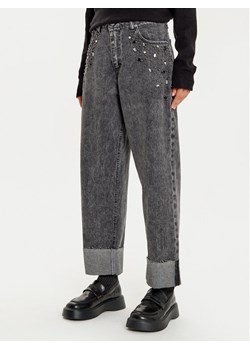 Haveone Jeansy PLS-M020 Czarny Wide Leg ze sklepu MODIVO w kategorii Jeansy damskie - zdjęcie 181135112