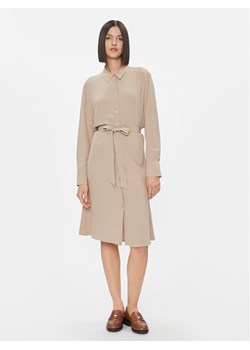 Tommy Hilfiger Sukienka koszulowa WW0WW40563 Beżowy Regular Fit ze sklepu MODIVO w kategorii Sukienki - zdjęcie 181135194