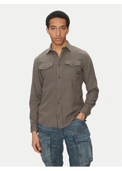 G-Star Raw Koszula Marine D24963-D454 C496 Szary Slim Fit ze sklepu MODIVO w kategorii Koszule męskie - zdjęcie 181135203