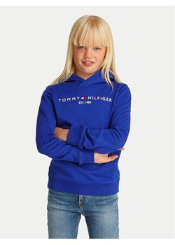 Tommy Hilfiger Bluza Essential KS0KS00205 S Niebieski Regular Fit ze sklepu MODIVO w kategorii Bluzy dziewczęce - zdjęcie 181135251