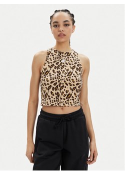 adidas Top Essentials Animal-Print IR9310 Beżowy Slim Fit - id: 0000303489021 - marki adidas - 181135402 adidas Top Essentials Animal-Print IR9310 Beżowy Slim Fit ze sklepu MODIVO w kategorii Bluzki damskie - zdjęcie 181135402