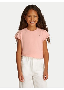 Tommy Hilfiger T-Shirt Essential KG0KG07052 D Różowy Regular Fit ze sklepu MODIVO w kategorii Bluzki dziewczęce - zdjęcie 181135410