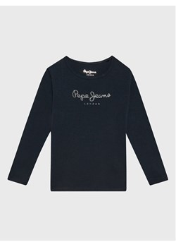 Pepe Jeans Bluzka Hana Glitter PG501364 Granatowy Regular Fit ze sklepu MODIVO w kategorii Bluzki dziewczęce - zdjęcie 181135444