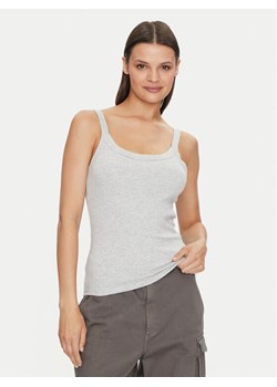 Gina Tricot Top Basic 14188 Szary Slim Fit ze sklepu MODIVO w kategorii Bluzki damskie - zdjęcie 181136113