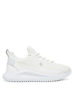 Calvin Klein Jeans Sneakersy Eva Runner Low Lace Mix In YW0YW01759 Biały ze sklepu MODIVO w kategorii Buty sportowe damskie - zdjęcie 181136130